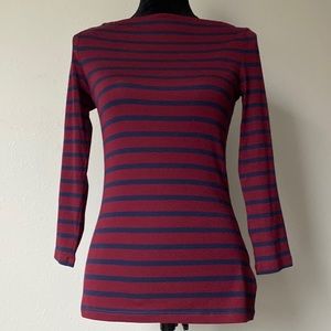 Red + Blue Striped 3/4 Sleeve Top - Old Navy